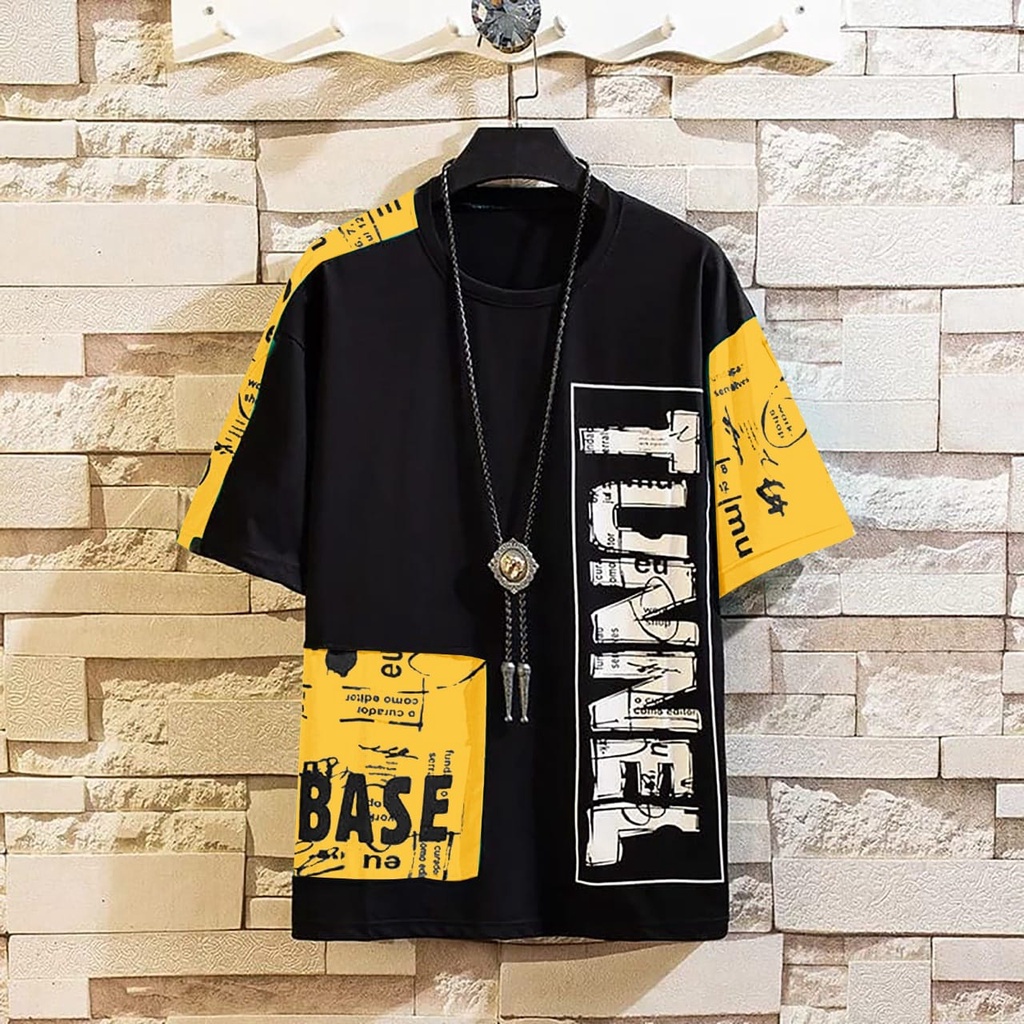 TOTOTAshop. Baju fashion pria TUNNEL AO,Lengan pendek,Bahan babyterry premium.Motif sablon halus.