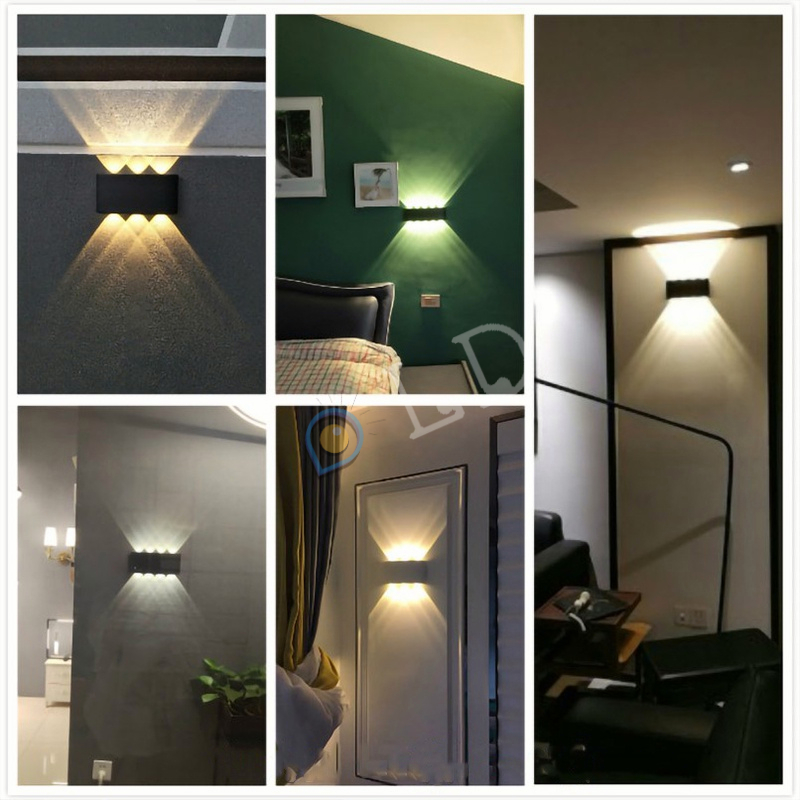 [COD] Lampu Dinding Taman Outdoor COB/LED Wall Light 2/4/6/8 Mata 220V Indoor LED Wall Lamp Minimalist Lampu Tempel Cocok Untuk Tembok Pilar Rumah 2/4/6/8 Watt