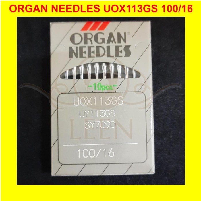Jarum ORGAN UOx113 16 Mesin Jahit Karet Kansai UOx113GS Ori Japan LEEN