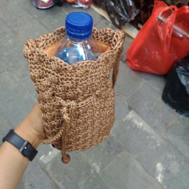 TERMURAH! Tas Rajut Serut Bentuk Botol - Tas Selempang khas Jogja