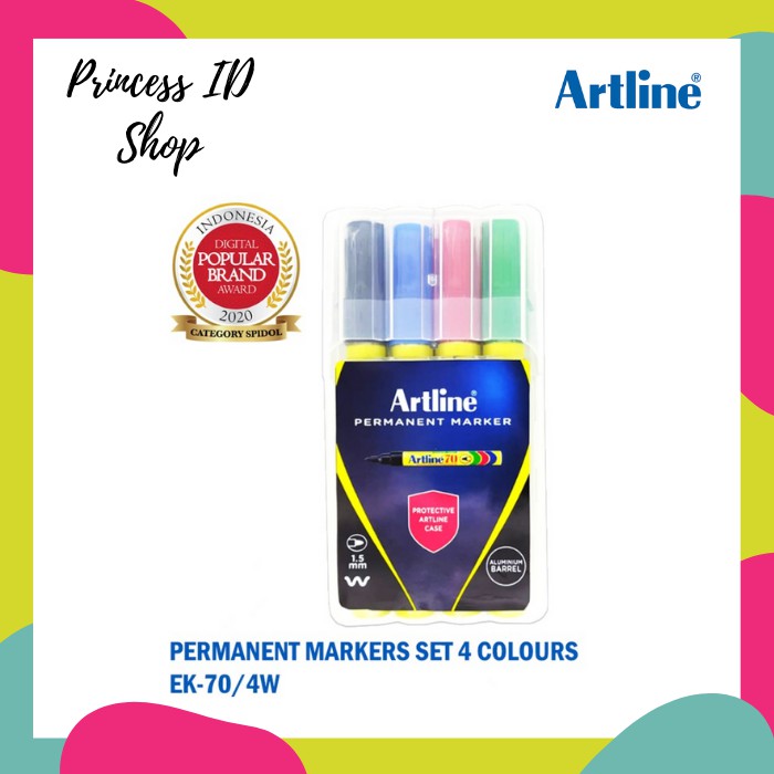 

SPIDOL PERMANENT ARTLINE MARKER EK-70 SET 4PCS