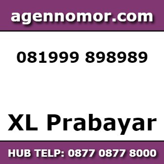 kartu perdana XL nomor cantik 081 999 898989