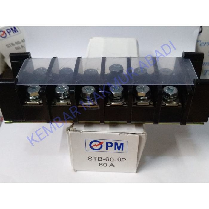 Terminal Blok 60 A 6pole / STB60-6P merk PM / Isolator 60Ampere 6 pole / Terminal Block PM 6P 60A