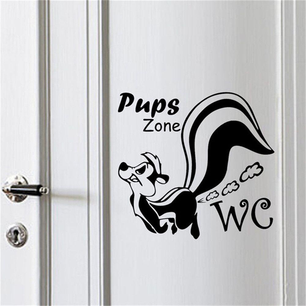 Populer Stiker Pintu Tahan Air Perekat Diri PVC Wall Decal