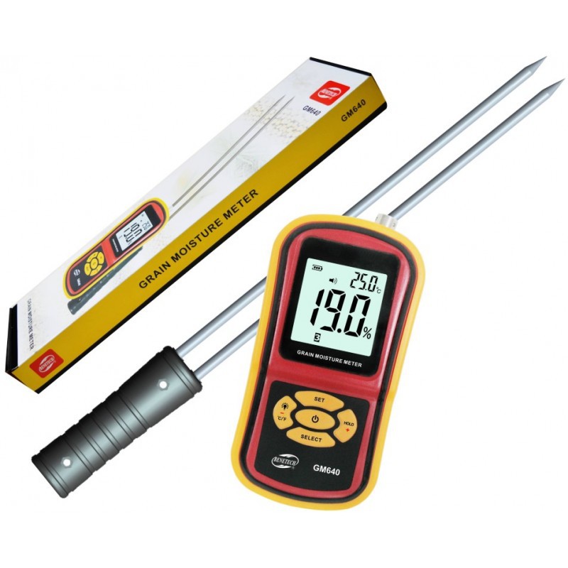 Grain Moisture Meter GM640 Benetech Ukur Kadar Air Biji Bijian Beras Jagung Gandum Kacang Tepung
