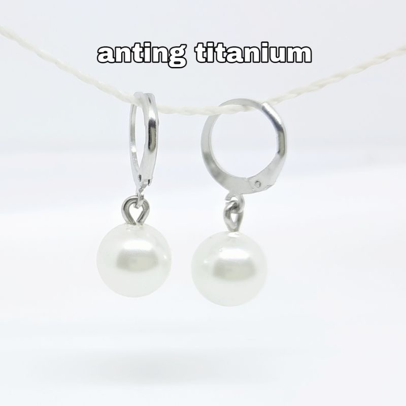 anting titanium asli anti karat / hoop earrings titanium