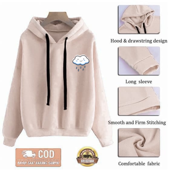 hodie anak tanggung Dewasa terbaru simple cloud Sablon