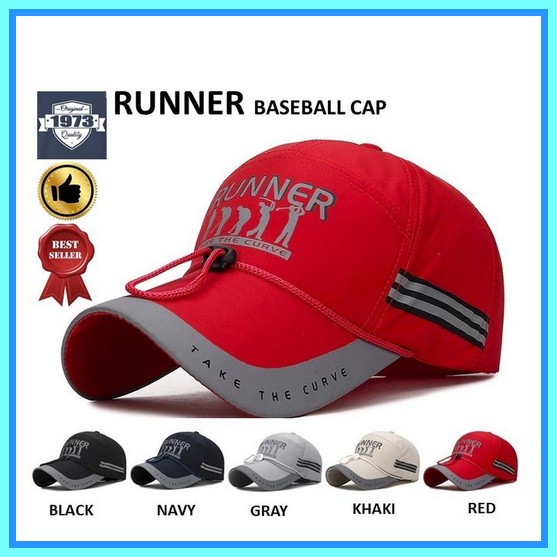 Cod Topi Baseball Distro Bordir Gaya Korea Pria Wanita Londsdale Baseball Cap : Runner - Topi Baseba