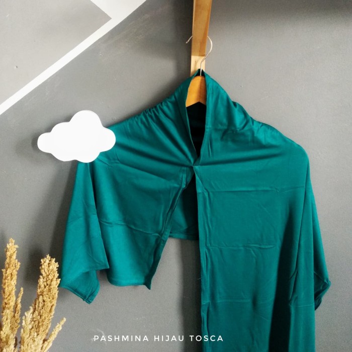 (BISA COD) Pashmina jilbab hijab kerudung shawl anak bayi baby instan instant - Hijau Tosca