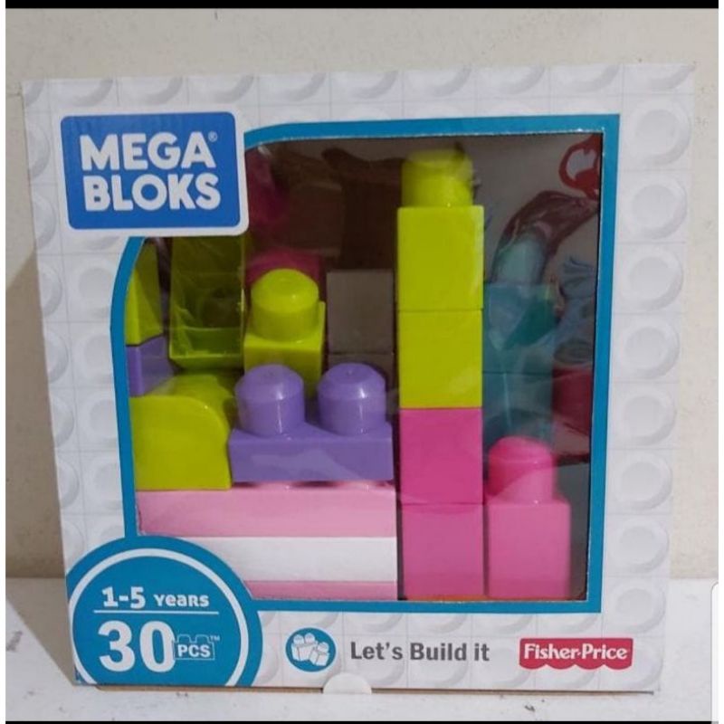 Mega Bloks Fisher Price Mega blocks isi 30pcs mainan anak blok