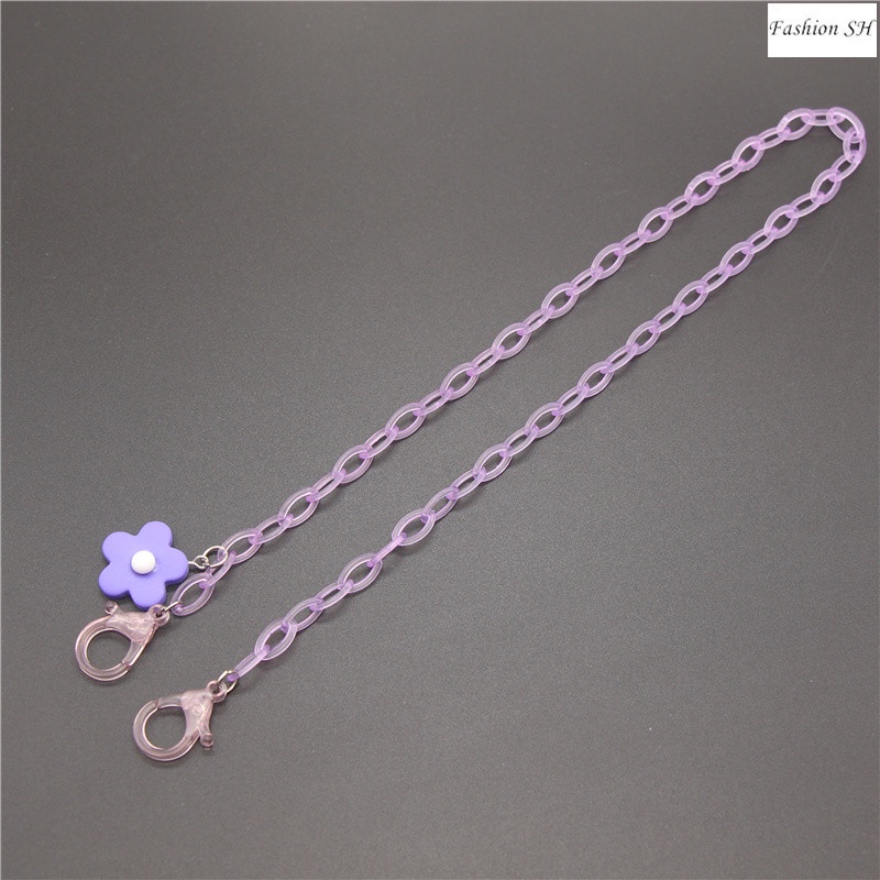 [New Product] Acrylic Transparent Mask Chain Flower Pendant Mask Anti-lost Lanyard M60067