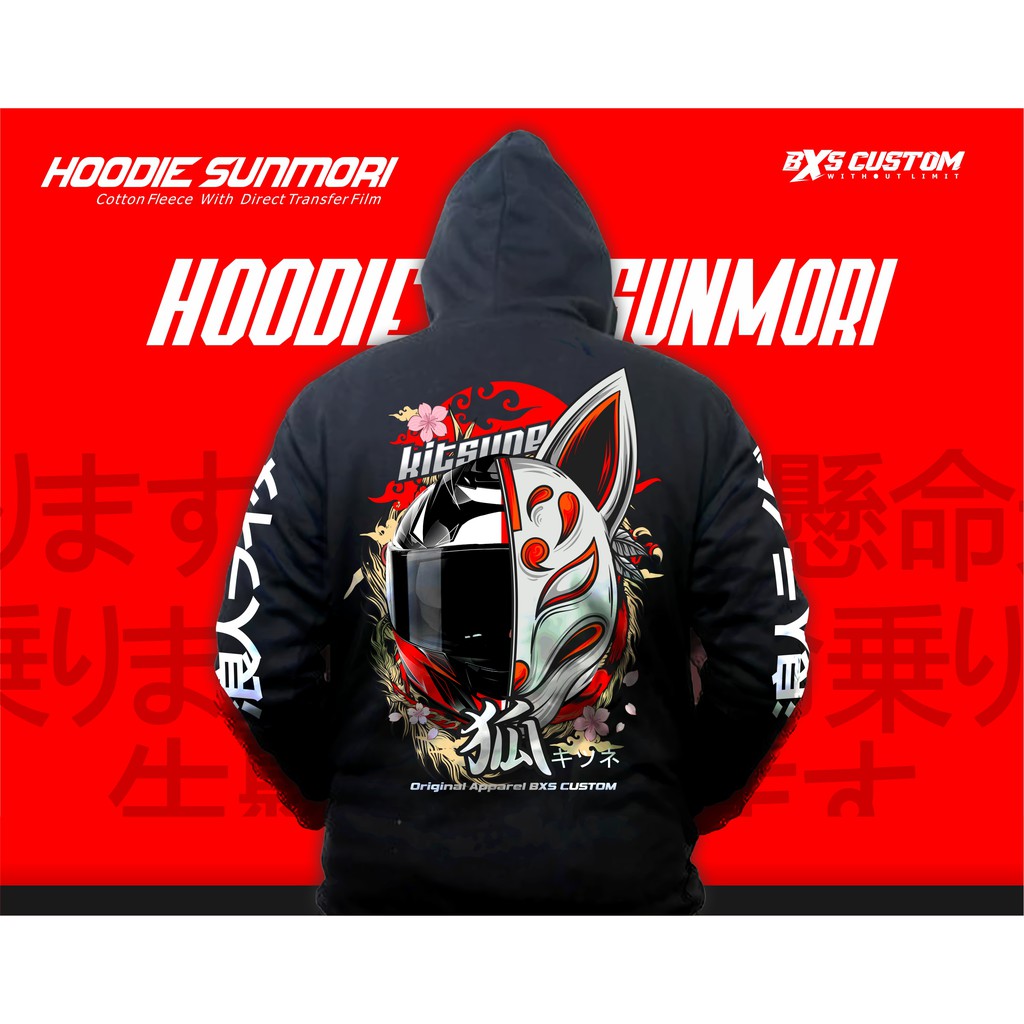 HOODIE | JAKET SUNMORI JAPAN KITSUNE NEW | BAHAN ADEM | STYLISH