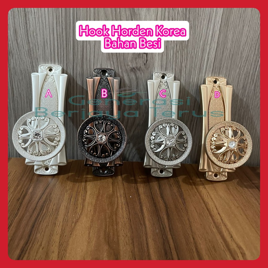 Hook Gorden Mewah / Hook Horden Korea - Bahan Besi Bagus