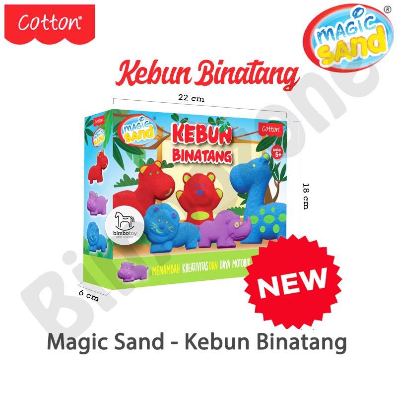 Bimbozone - Mainan Edukasi Mainan Anak Pasir Ajaib Main Pasir- MAGIC SAND KEBUN BINATANG