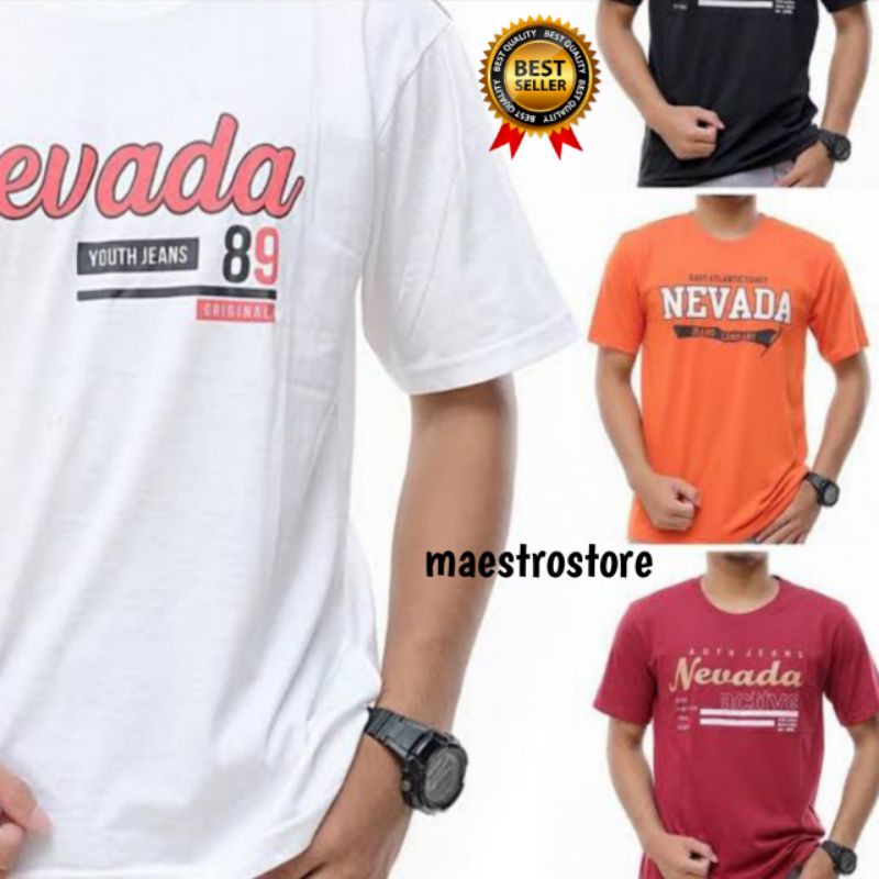Kaos Nevada Pria Original Brand Matahari || Lengan Pendek