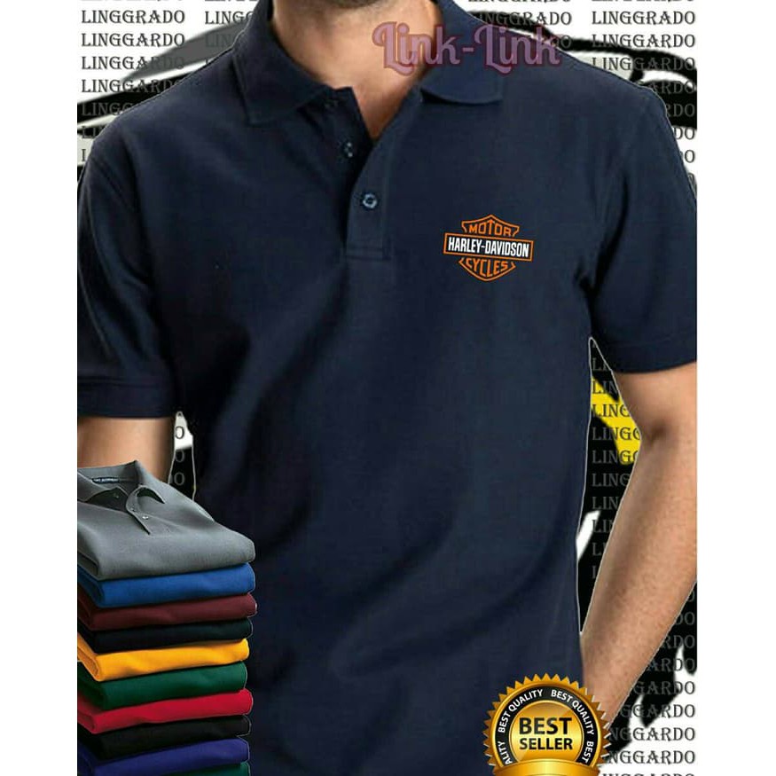 Polo Shirt Harley Davidson /Kaos Distro/Kaos Kerah Harley Davidson