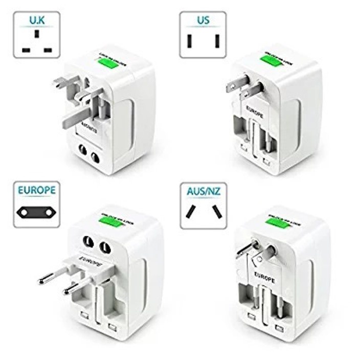 Universal Charger Adaptor Power Internasional Dengan Dual USB Port