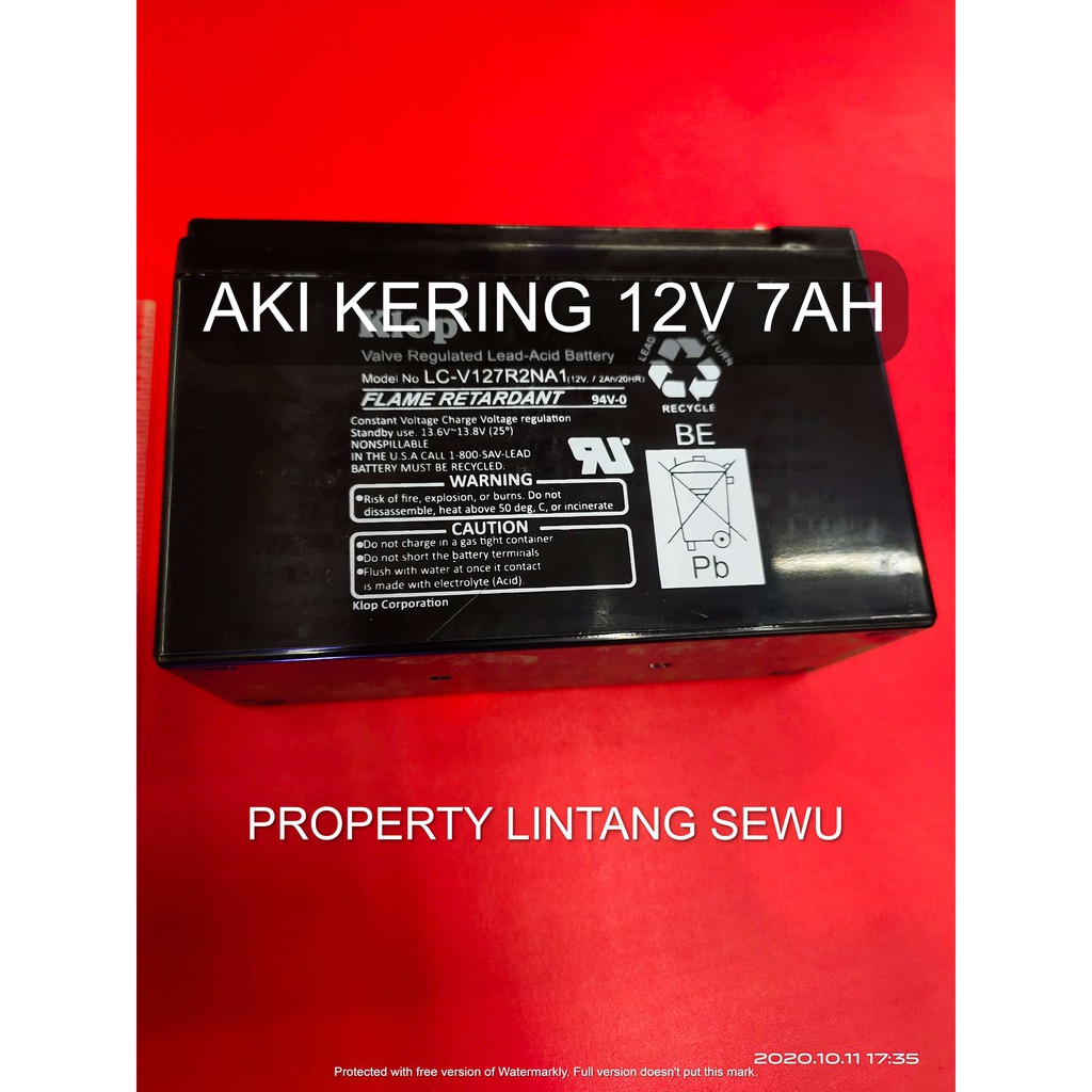 BATERAI Aki Kering Accu Kering 12 v 12 volt 7.2 Ampere Aki UPS  aki emergency