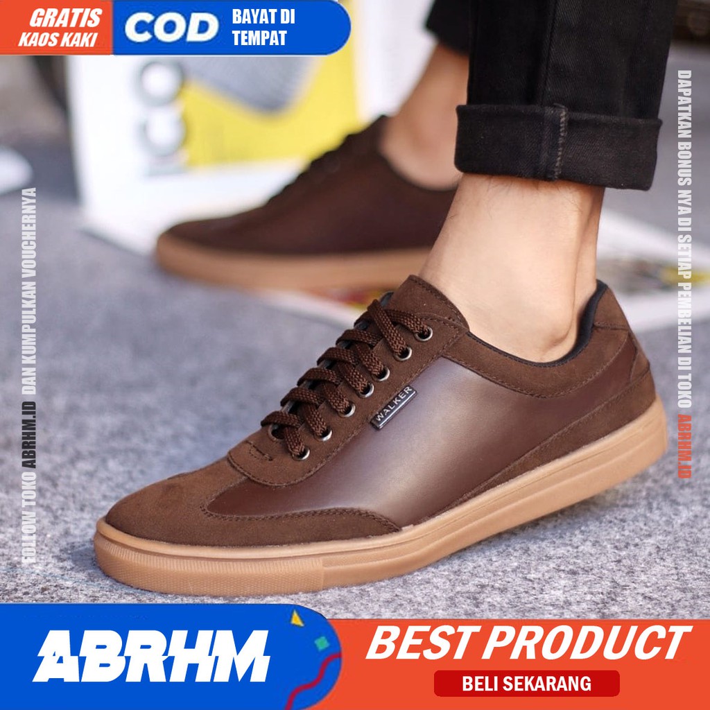 ABRHM X RAMIRES Sepatu Kasual Pria Casual Sepatu Sneakers Pria Sepatu Cowok / Cowo Ori Sepatu Sneaker Kerja Gaya Santai Keren Kekinian Original Murah Terlaris