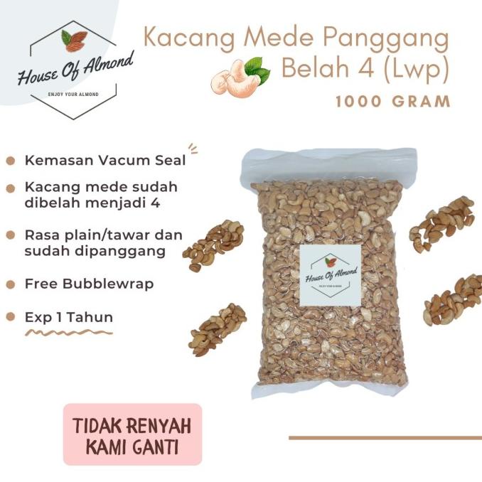 

Kacang Mede Panggang Belah 4 (Lwp) 1Kg