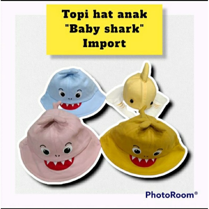 TOPI BUCKET ANAK BABY SHARK IMPORT