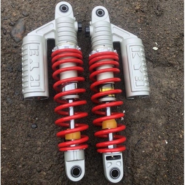 SHOCK BELAKANG TABUNG KYB UKURAN 320 WARNA MERAH SHOCKBREAKER KYE COPY KYB MEREK HELIBARS ORIGINAL