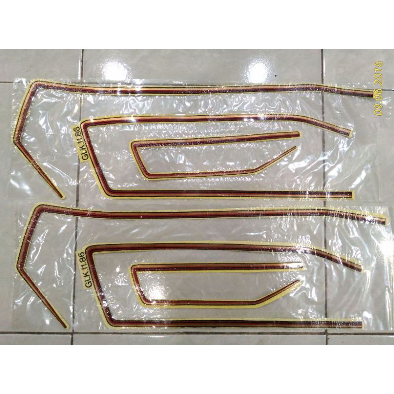 STRIPING - STICKER Honda GL 100 - GL 125 - GL100 - GL125 MERAH
