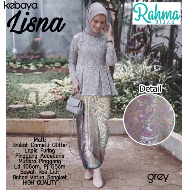 Kebaya lisna set | atasan brokat plus rok lilit Girls Muslim Casual