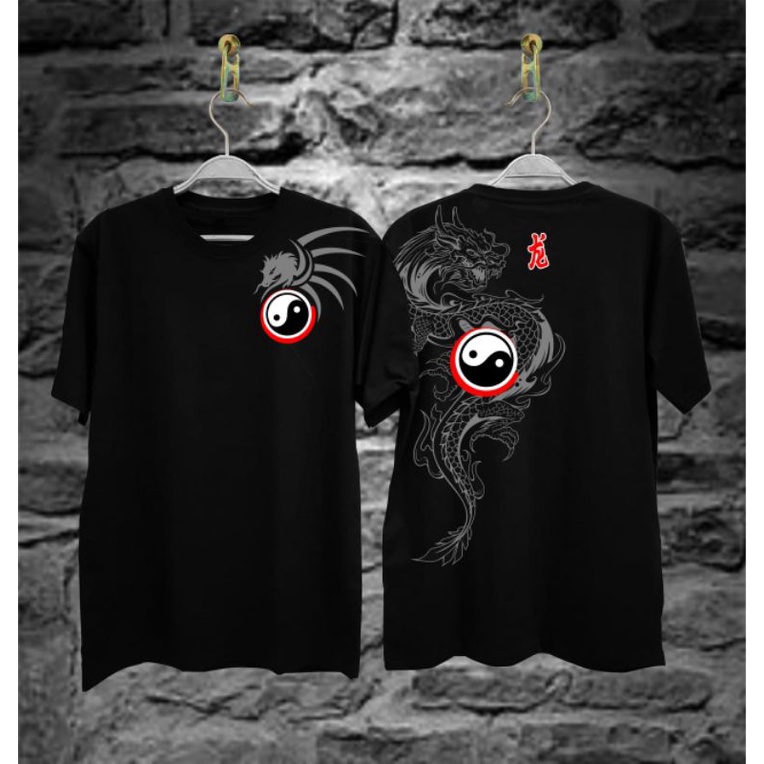 KAOS NAGA YIN&YANG / KAOS PRIA  / KAOS NAGA JEPANG / KAOS JEPANG / KAOS DISTRO SAMURAI