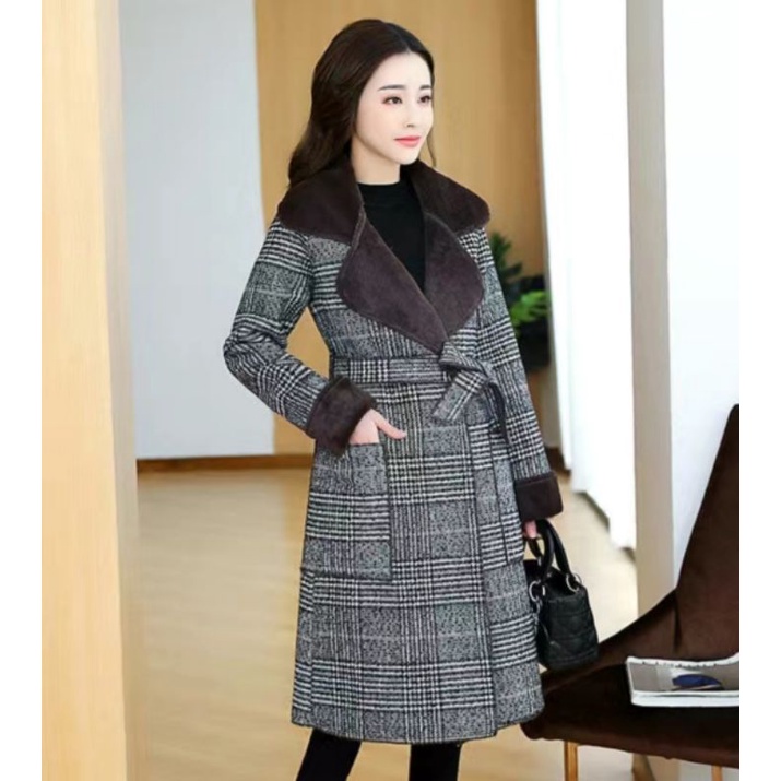 COAT FIDELA WOOL INNER FUR  WANITA WINTER MUSIM DINGIN