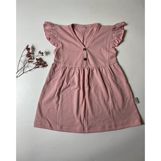 Dress Ruffle baju daster Kaos Bayi Anak bahan lembut