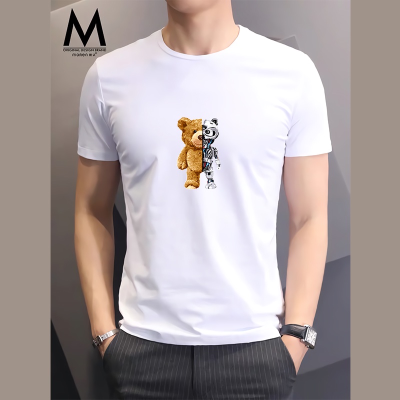 Lilipop Kaos Pria Ted Bear Robot Baju Distro Basic Tshirt Kasual