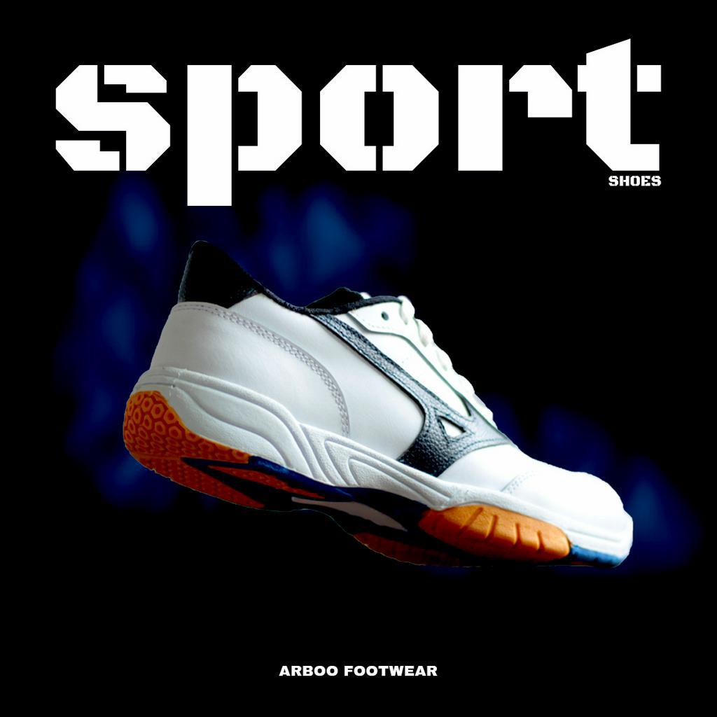 Sepatu sport pria wanita unisex kulit sapi asli Sepatu badminton olahraga MZN Series bisa bayar di t