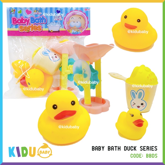 Mainan Anak Mandi Bebek Karet Alat Mandi Anak Baby Bath Duck Kidu Baby