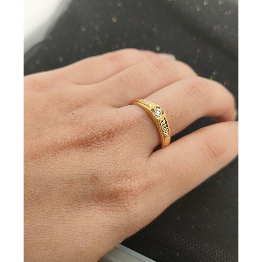 Cincin nikah Emas 17K - 1 Pasang 6 gr Kadar 750 - 132