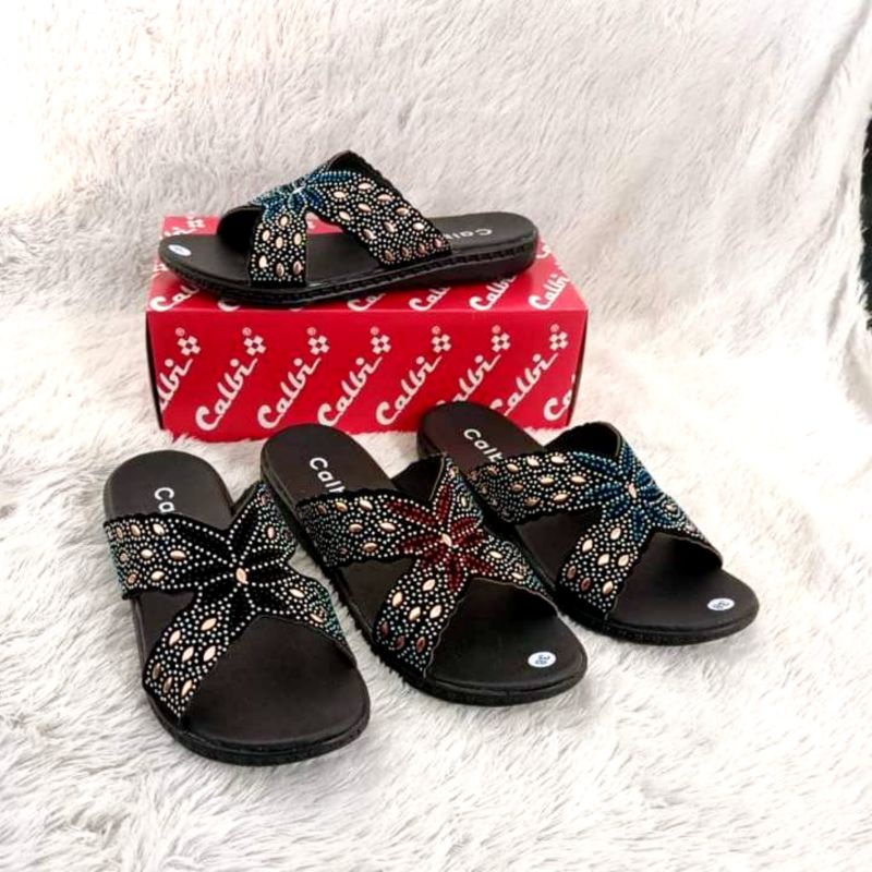 Sandal Wedges Wanita Pesta (CALBI BLINK)Sandal Calbi Model Terbaru