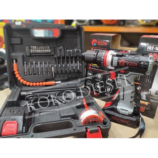 EDON ED2-1810D/ MESIN BOR CORDLESS BATERAI/ BOR BESI KAYU MURAH