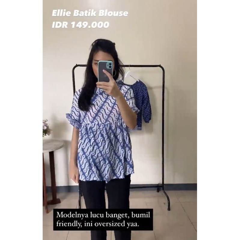 ELLIE BATIK BLOUSE Atasan Batik Casual Santai Formal Fashion Wanita