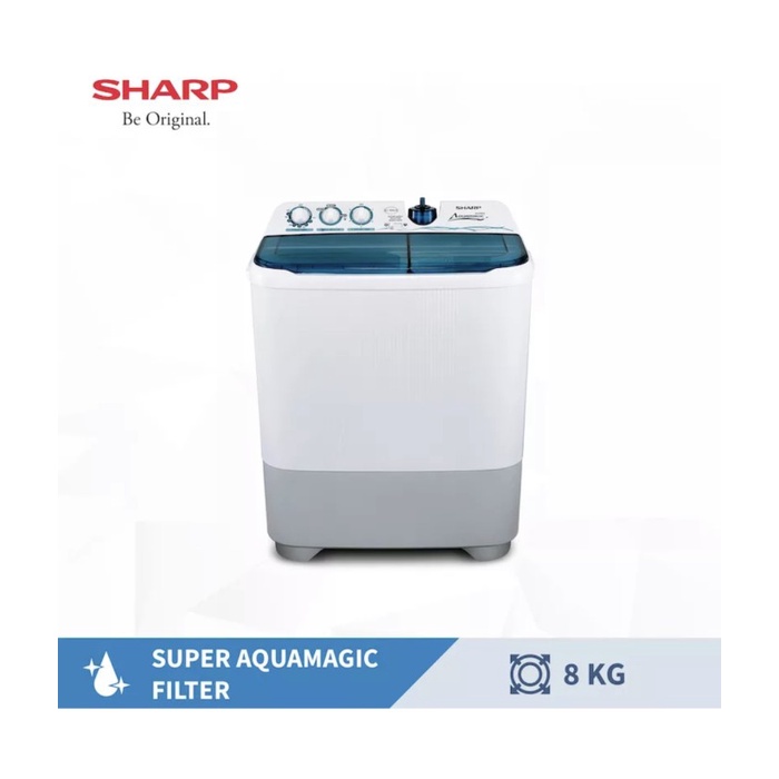 SHARP Mesin Cuci ES-T85CR-BK-PK