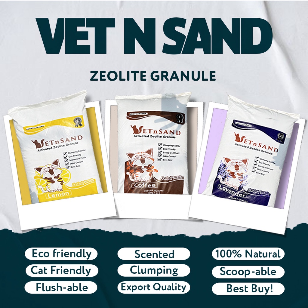 VETSAND Zeolite WANGI Granule Cat Litter 20kg pasir kucing gumpal ter murah kualitas ter baik wangi zeolite promo