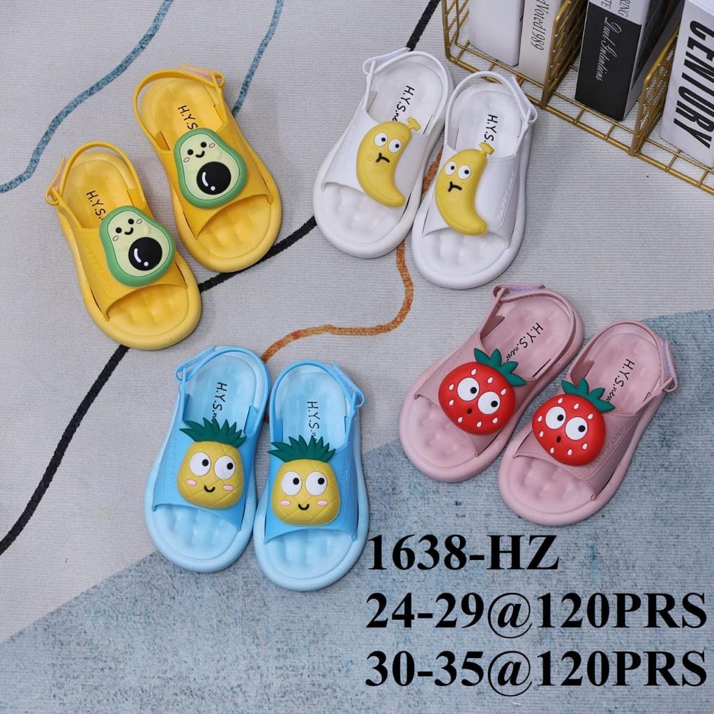 Sandal Selop Anak Import Tali Belakang Motif Buah Winola Collection WNL 1638-HZ