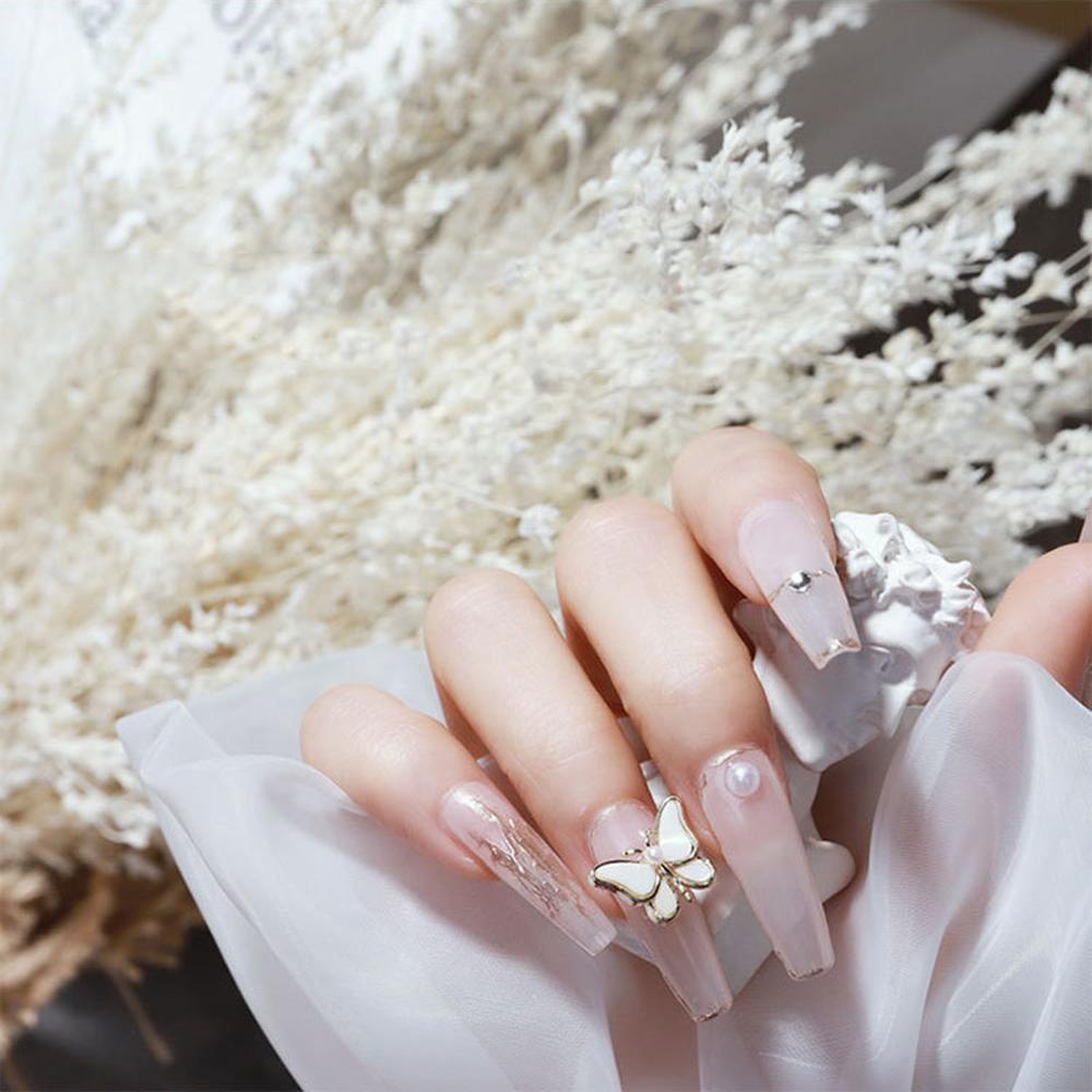 Mxbeauty Kupu-Kupu Kuku Berlian Imitasi Warna-Warni Paduan Pesona Fritillary Shiny Nail Aksesoris DIY Nail Art