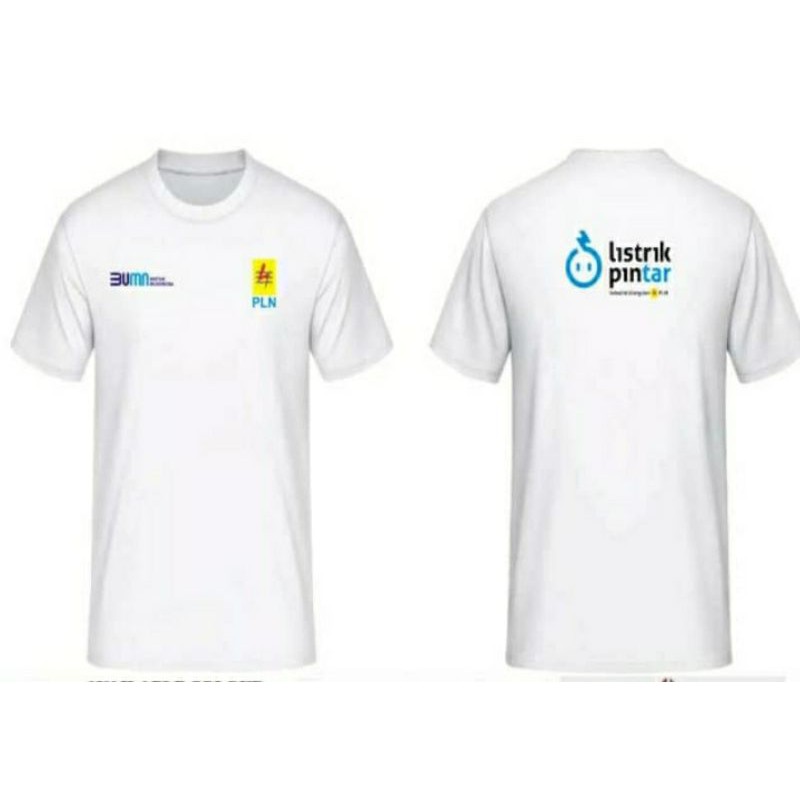 Tshirt PLN Listrik Pintar Baju Kaos Murah PLN Listrik Pintar