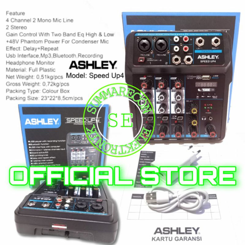 mixer audio 4 channel original ashley speed up 4 usb bluetooth recording