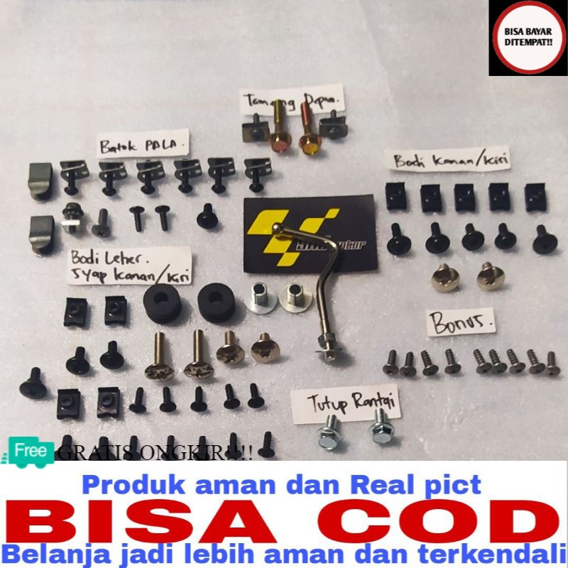 Baut full body revo lama/baut fullset body revo 100cc