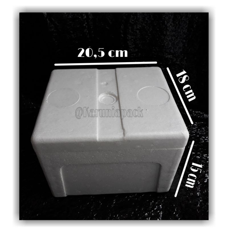 Box Styrofoam mini 20,5×18×15 cm / Box gabus kotak sterofom