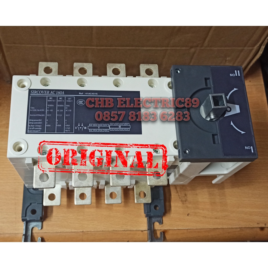 Change Over Switch / COS Socomec 4P 160A / Ohm Saklar Socomec 4P 160A Original