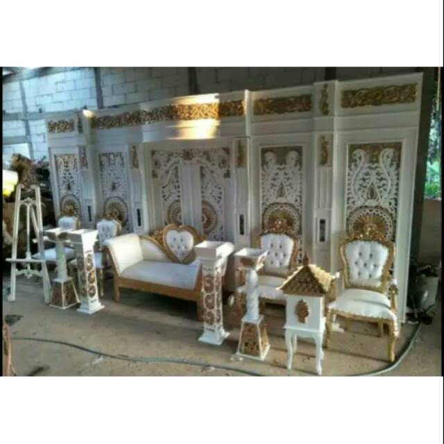 Kursi pelaminan love rustik kursi akad manten karet spon