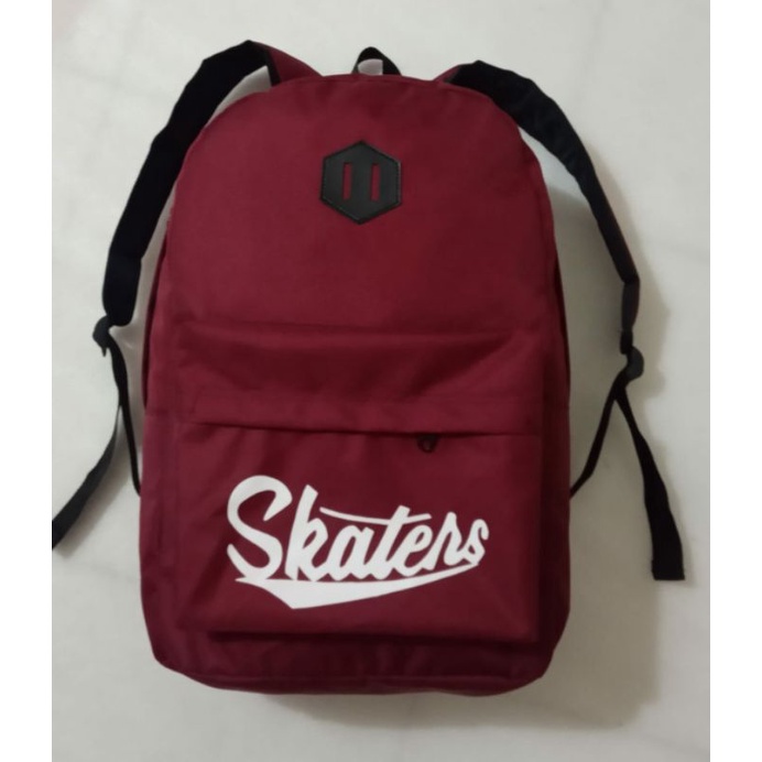 TAS RANSEL DISTRO SKATERS PRIA&WANITA-TAS SEKOLAH-MERAH MARON