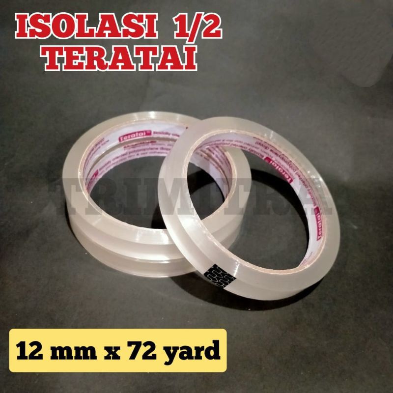 

Isolasi Selotip Bening 12mm X 72y Merk Teratai
